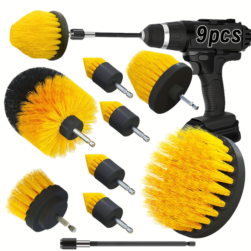 Conjunto de 9 acessórios de escova